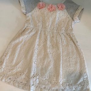 Lace and grey dress